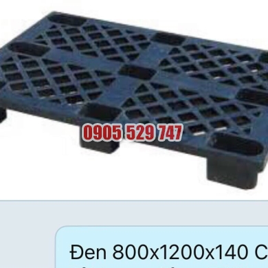 pallet nhựa đen 800x1200x40