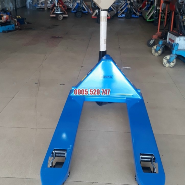 Xe nâng tay màu xanh dương